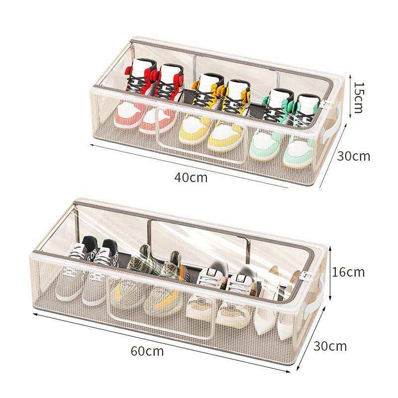 PVC Shoes Storage Bag Dustproof Waterproof Transparent Clothes Storage Box Under The Bed Large Capacity Shoes Storage Rack