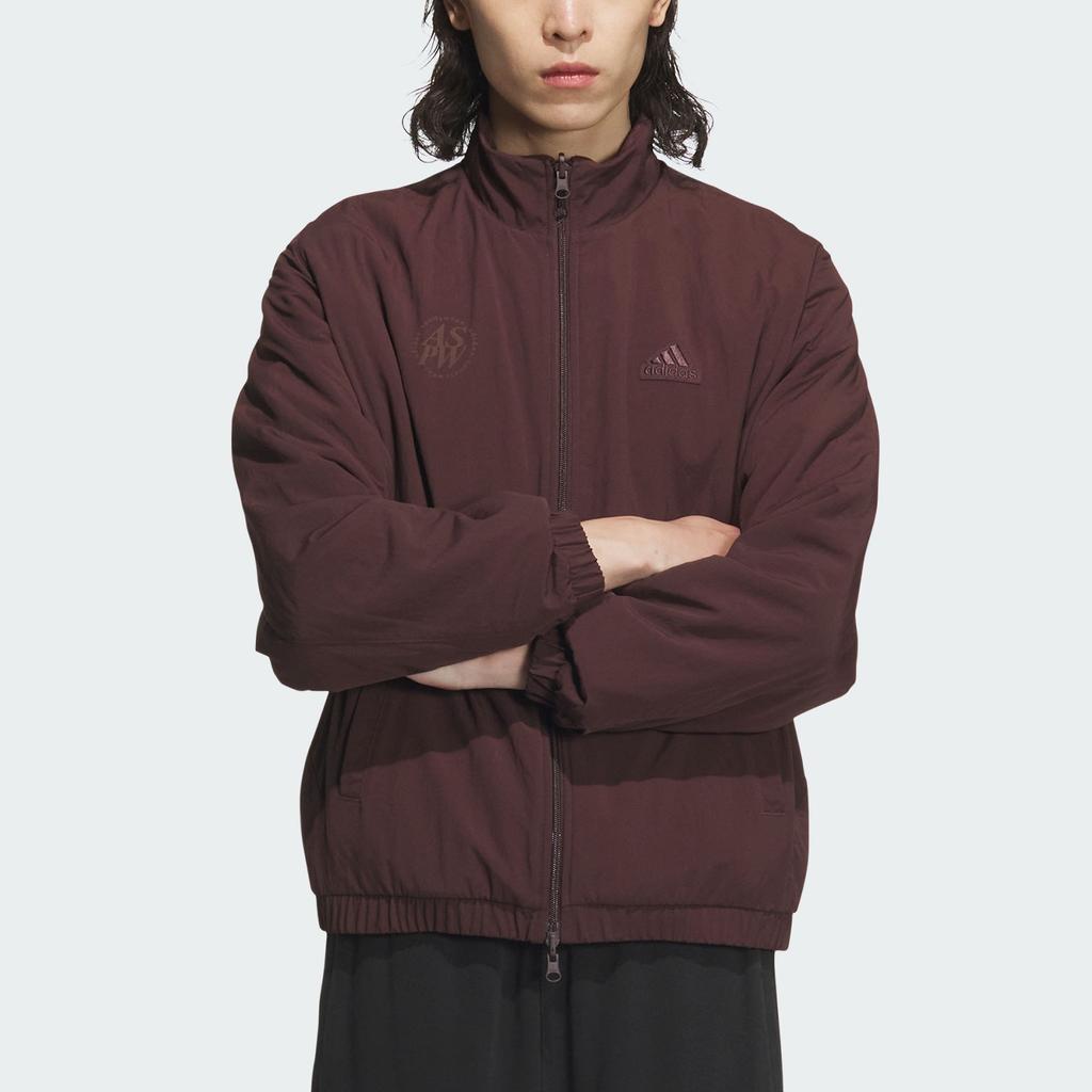 Adidas FW24 Warm Woven Series Fashion Reversible Sports Casual Jacket Unisex Jacket Dark-Gray Brown JI6655