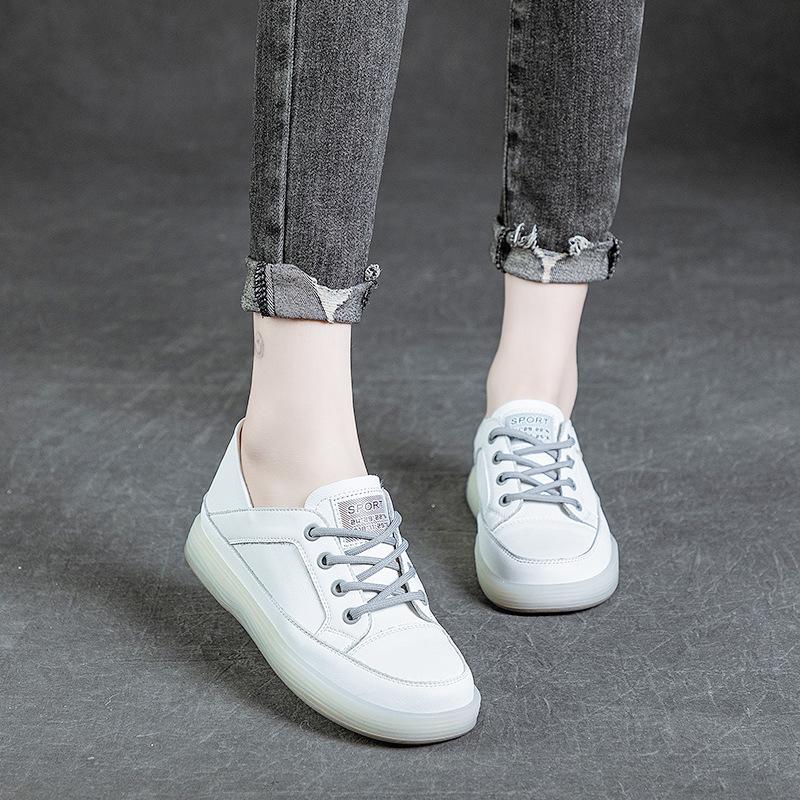 New Height-increasing Single Shoes for Women Round-toed Soft-soled Low-top Shoes Versatile Sneakers