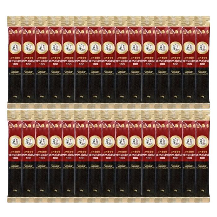 Pungnyeonbogam Extract de ginseng roșu coreean învechit 6 ani Everyday 100P, Everyday 100 15g (6 Opțiuni) Everyday 100 x 30pcs black