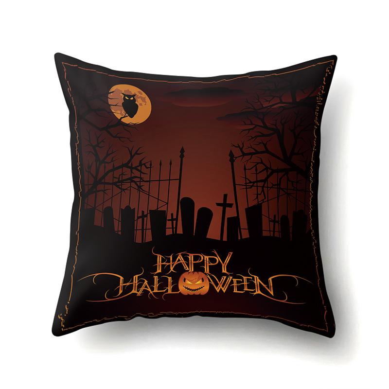Halloween Pillowcase Car Waist Pillow Pumpkin Sofa Cushion Cover Office Home Living Room Pillowcase