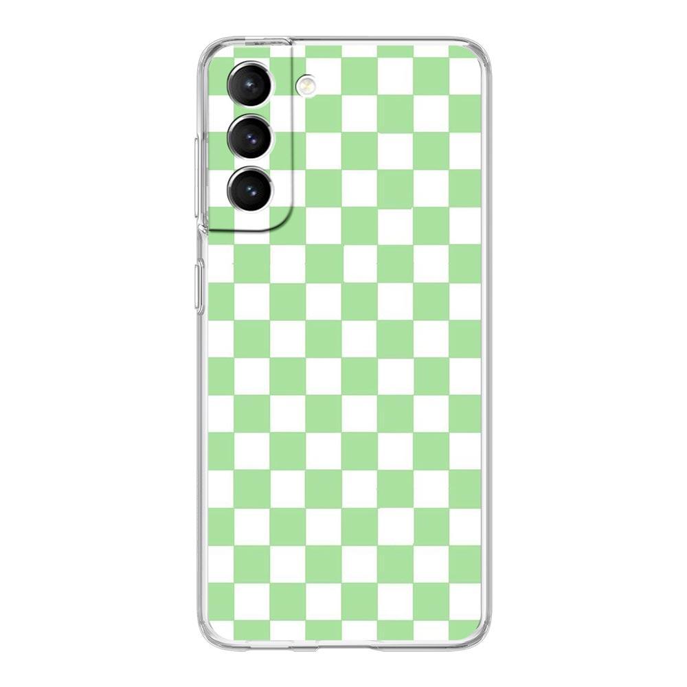 Checkerboard Plaid Checked Phone Case For Samsung Galaxy S23 Ultra S22 5G S20 S21 FE 5G S10E S9 S8 S10 Plus Soft Clear Cover