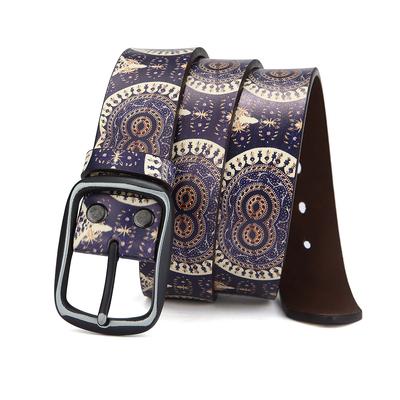 Printed Graffiti Leather Belt New INS Style Street Decorative Belt
