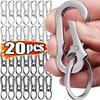 1/20pcs Carabiner Clip Keychain Metal Carabiner Shape Key Ring Keyring Key Holder Clips Hook Holder Organizer Car Keys Finder