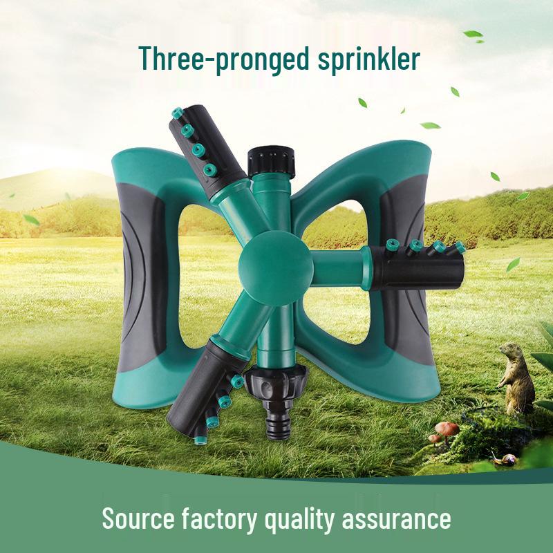 360° Automatic Rotating Three-Arm Sprinkler for Nursery Irrigation