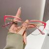 Fashion Cat Eye Women's Reading Glasses 2025 Brand Designer Hollow Metal Lace Optical Glasses Frames Anti Blue Light Eyewear