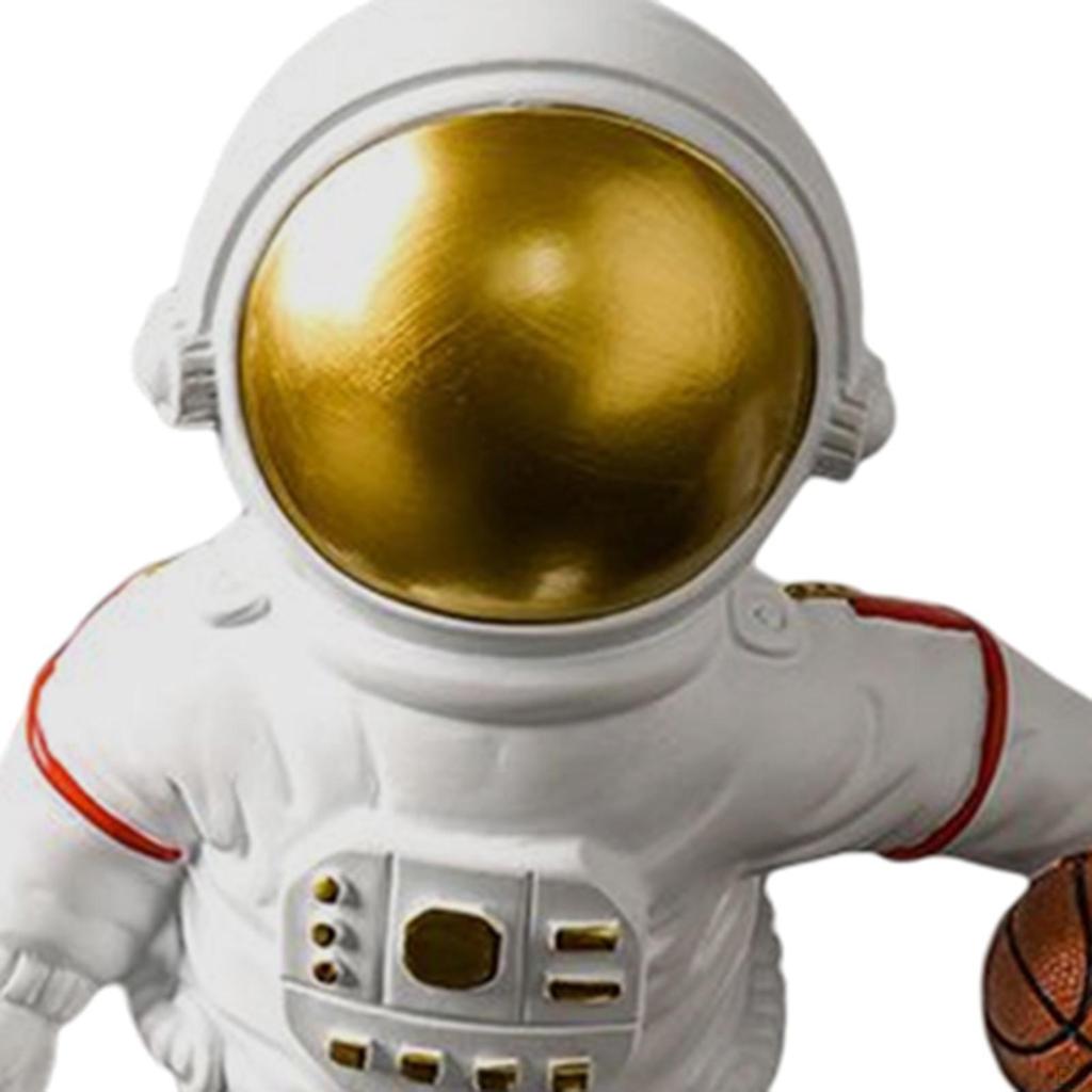 -Resin Statue Space Figure Spaceman Figurine Ornament Sculpture for Kids Room Bookshelf ,Bedroom,