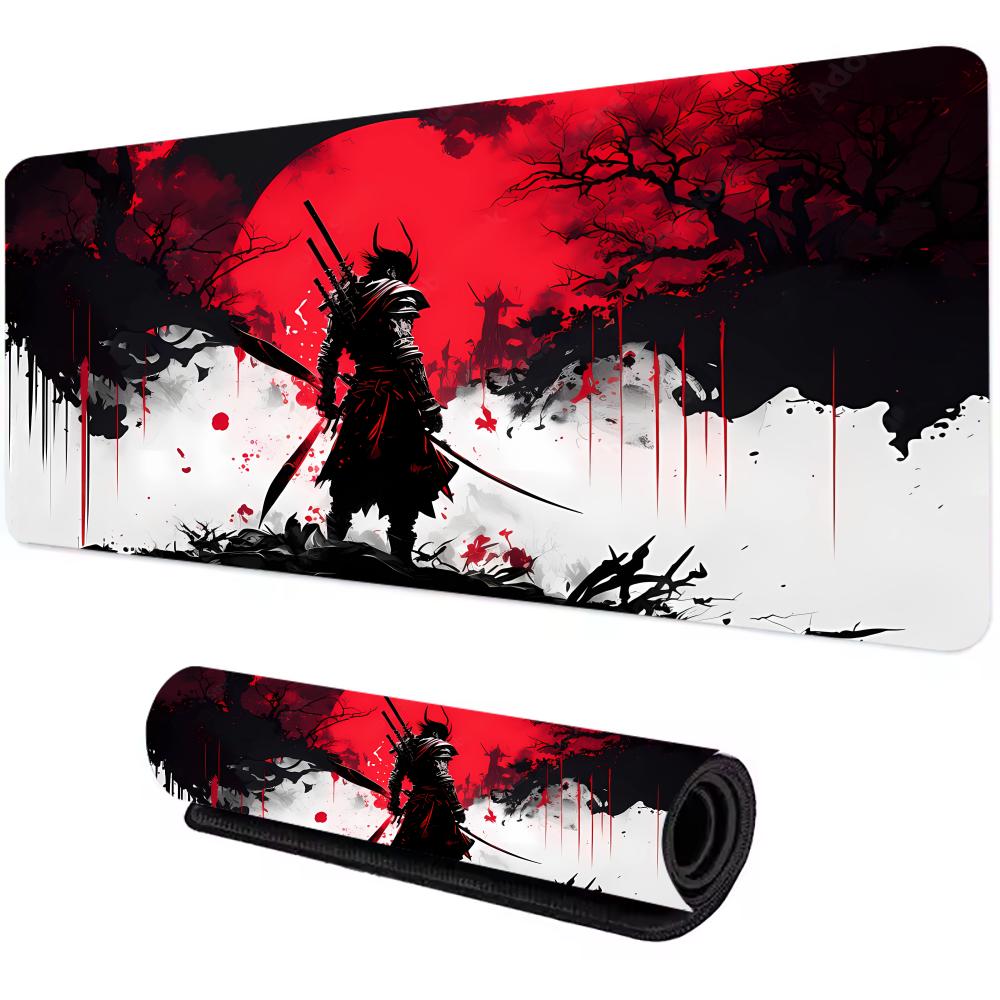 Mouse Pad Războinic Samurai Accesorii Computer Gamer Covoraș Masă Tastatură Mousepad Negru Companie Gaming Laptop Accesoriu Birou PC