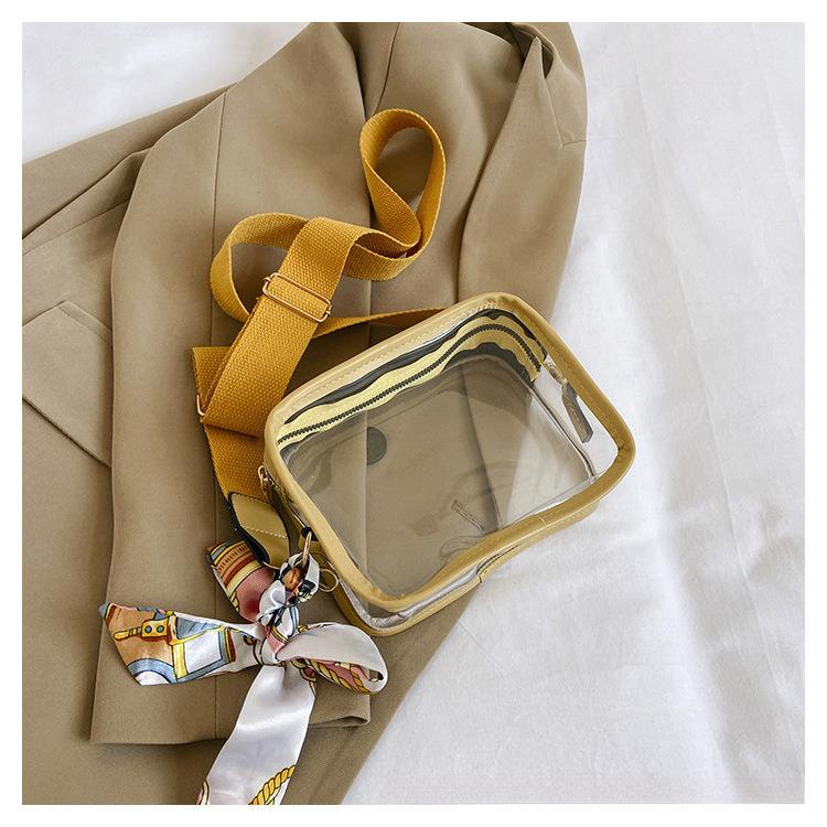 Transparent Jelly PVC Shoulder Bag Fashionable Crossbody Phone Purse CLE