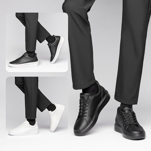 Foxsense Sneakers [Easy to put on while standing, recommended by physical therapists] Walking Shoes, Lace-up Casual Business Shoes for Men and Women,