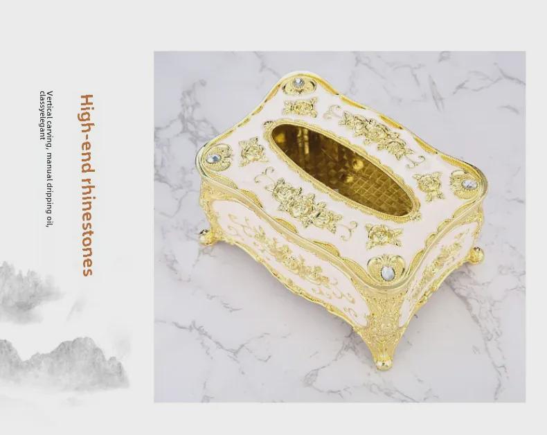 European-Style Luxury Tissue Box for Home, Hotel, Restaurant, or KTV Decor
