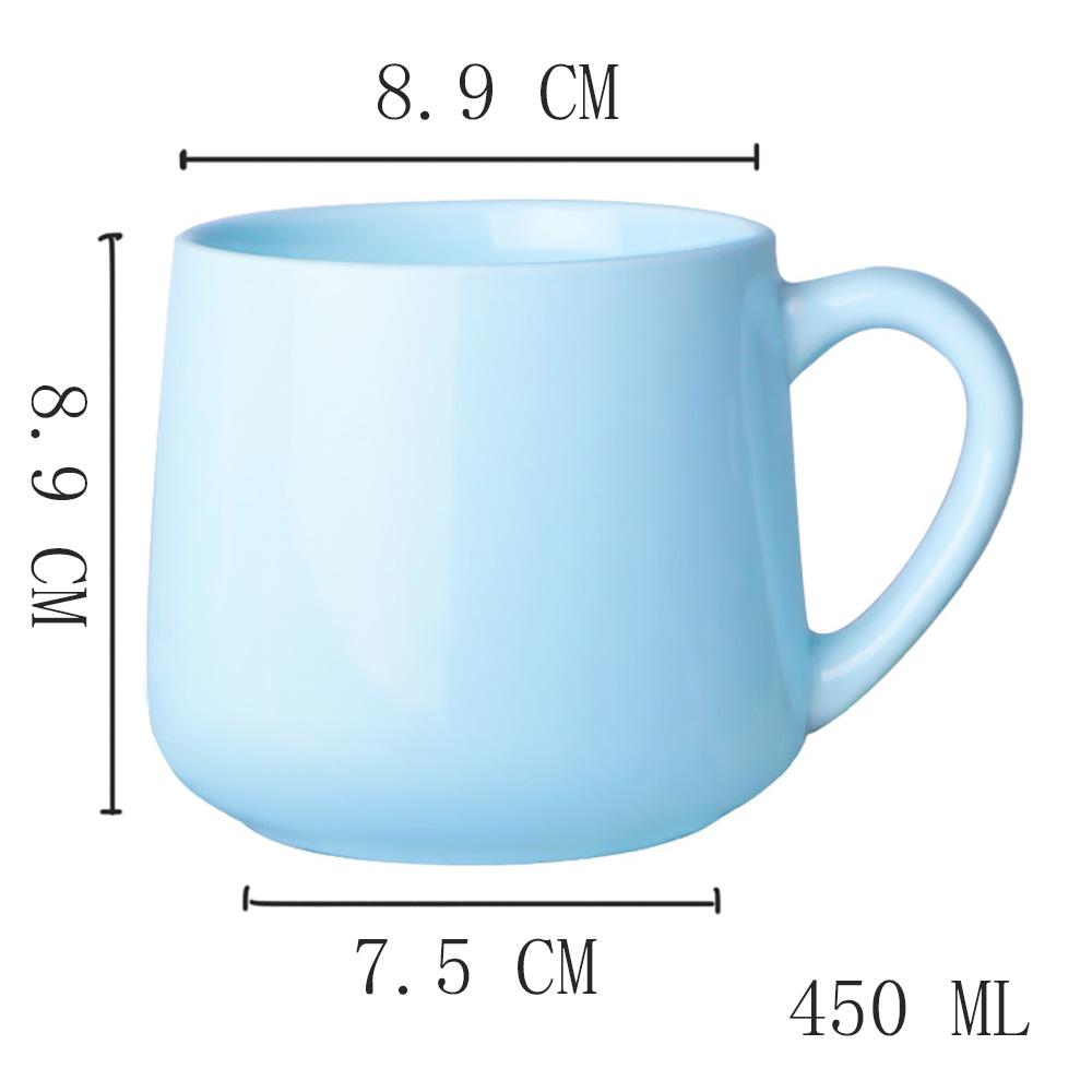

Кружка цвета макарон с однотонной керамикой, термостойкая для горячей воды, молока, кофе, чая, питьевых принадлежностей синий