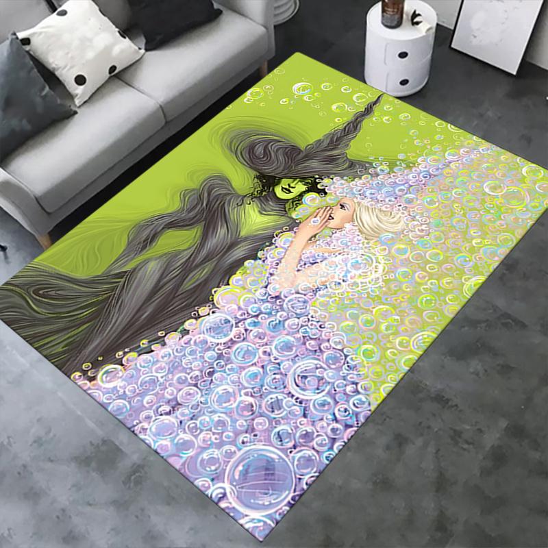 Wicked Bubbles Pattern Polyester Office Carpet Chair Mats, Home Decor Dormitory Floor Protector with