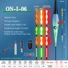 ONLYOU Spiral Tail Eye-catching Induction Electronic Fish Float Luminous Intelligent Float Outdoor Lake Reservoir Pond Ice Fishing Float 2/4pcs/set