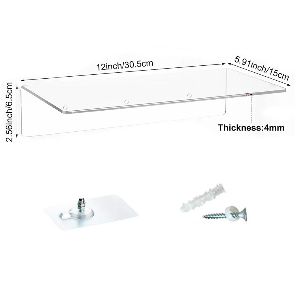 L Shape Floating Shelf Multifunction No Punching Shelves