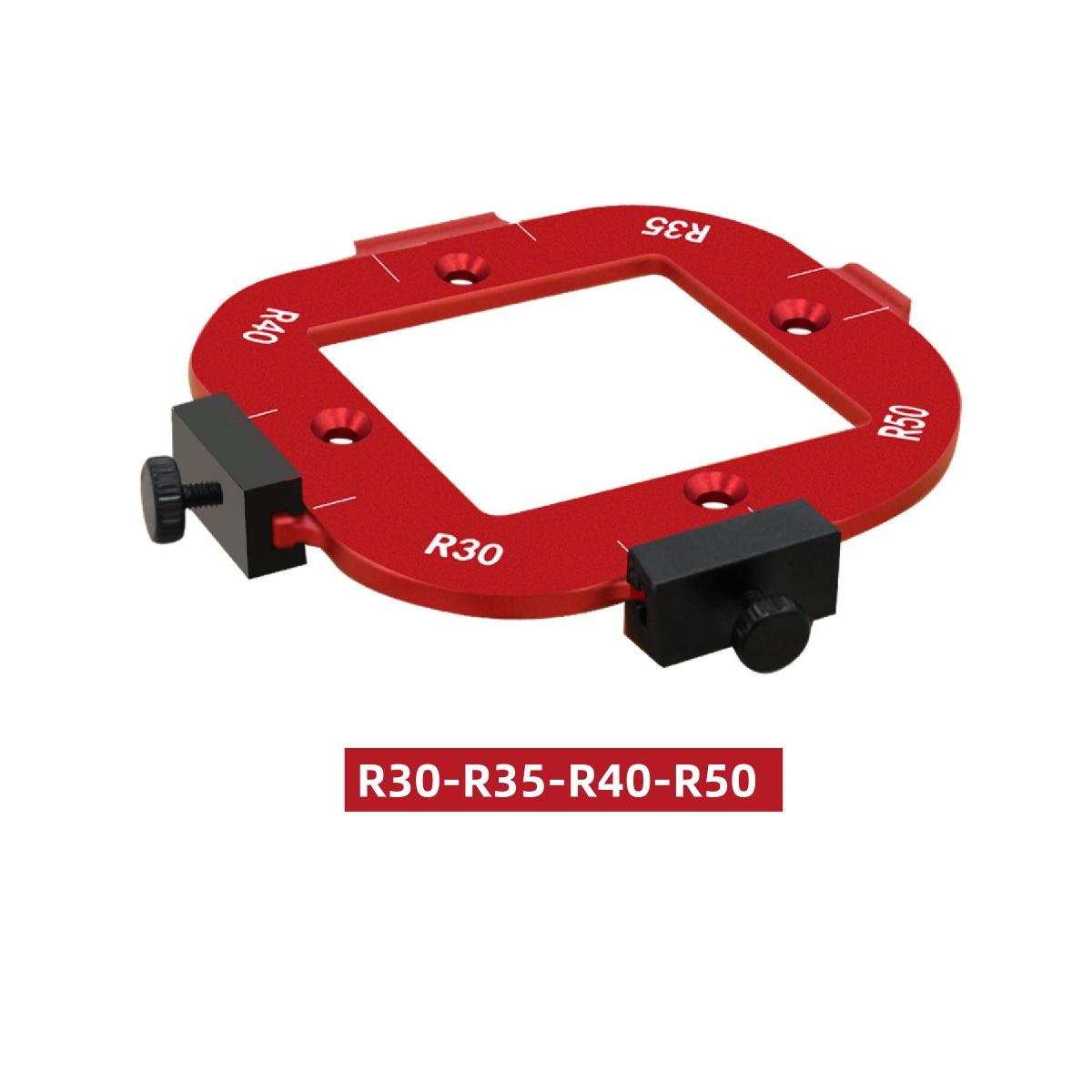 

Набор алюминиевых шаблонов с круглыми углами - Приспособление для фрезерного стола для деревообработки, Помощь для резки по дуге со съемным зажимом, Размеры R10-R50