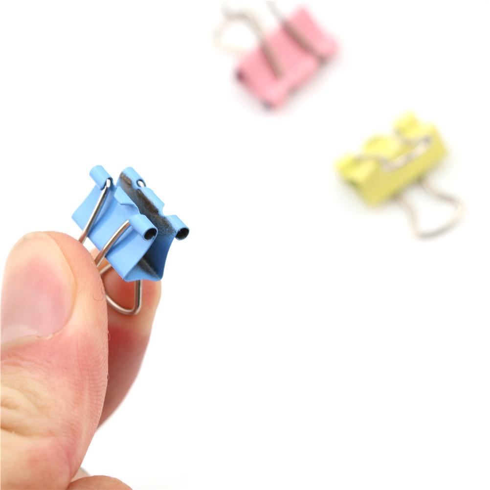 60Pcs 15Mm Colorful Metal Binder Clips Note File Paper Clip Holder Office Supplies
