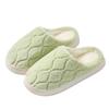Winter wavy cotton slippers cute simple home outdoor warm non-slip couple bag and cotton slippers
