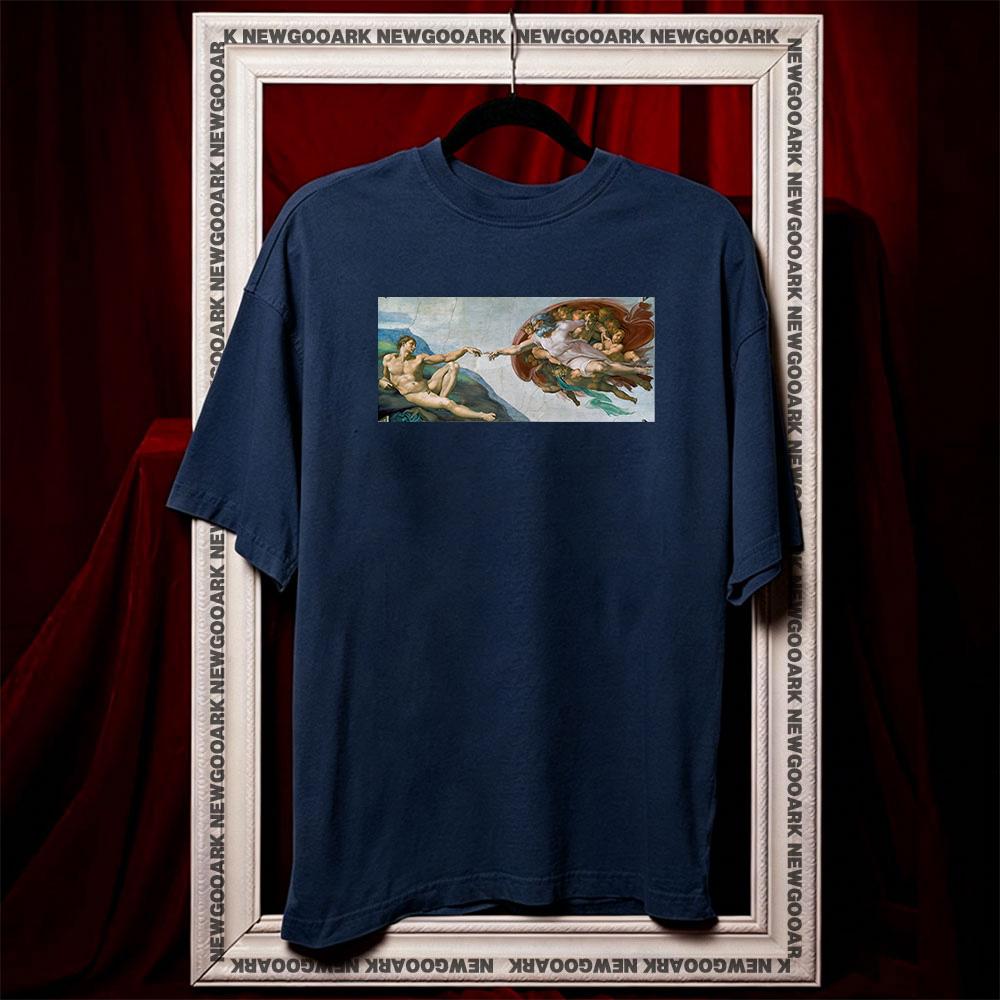 

The Creation Of Adam tshirt Women Unisex summer cotton graphic t shirts Adult streetwear tops tee Oneck Breathable Shortsleev 3XL