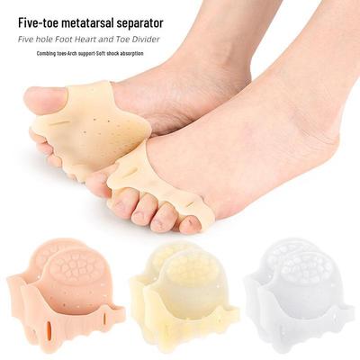 Five-Toe Arch Support Separator with Soft Shock Absorption and Pressure Relief, Massage Forefoot Insole, Hallux Valgus Corrector