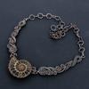 Ammonite Fossil 999 Copper Wire Wrapped Necklace with Adjustable Chain, Handmade Gemstone Jewelry Necklace For Memorial Day