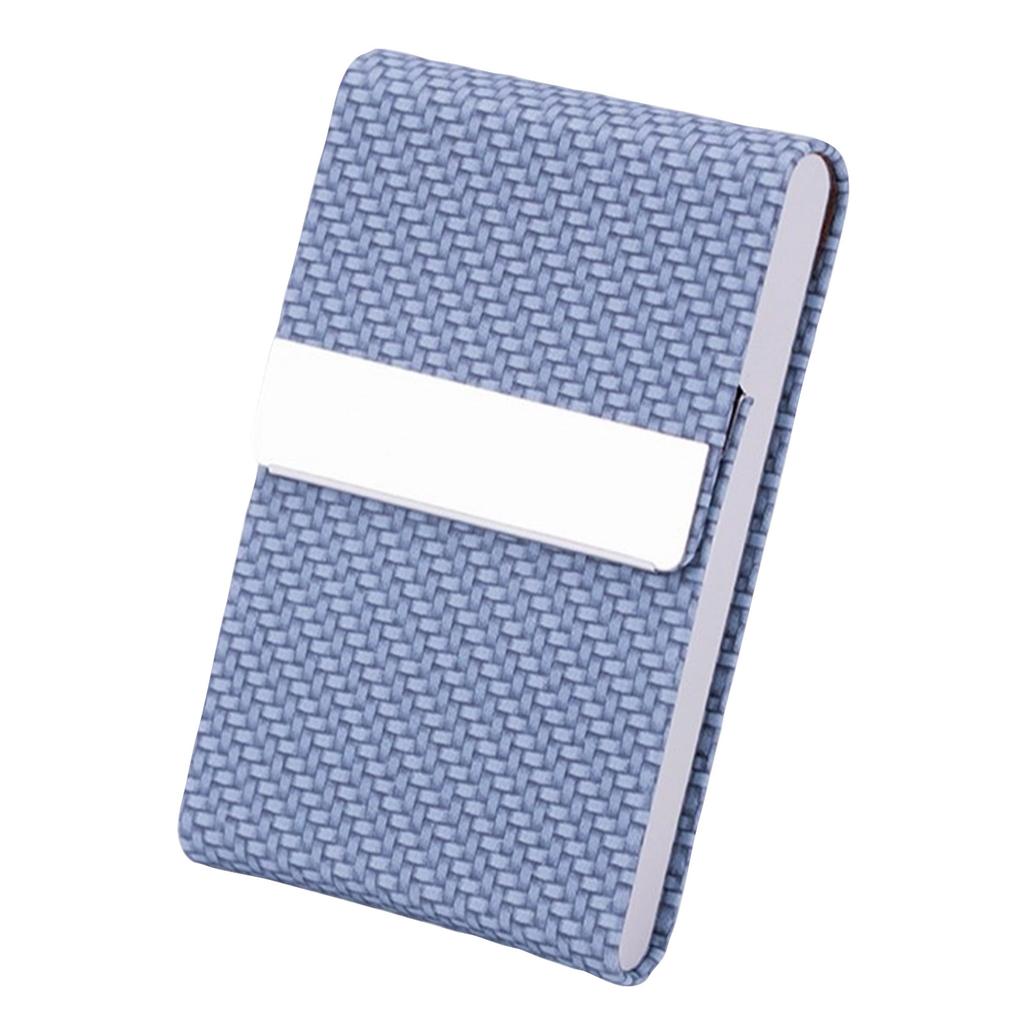 PU Woven Magnetic Business Card Holder – Sleek Card Organizer For Professionals, Portable Card Case