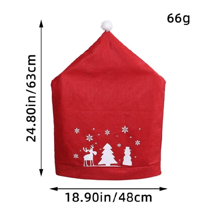 Christmas Chair Cover Snowman Tree Elk Dining Chair Back Covers for Dining Room