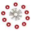 RASTP-Aluminum 10Pcs M6X20 Car Modified Hex Fasteners Fender Washer JDM Bumper Engine Concave Screws For Honda RS-QRF002