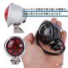 Rubonarie Motorcycle Tail Lamp LED Tail Light Brake Lamp Stop Lamp Cafe Racer American Vintage (Silver Red)