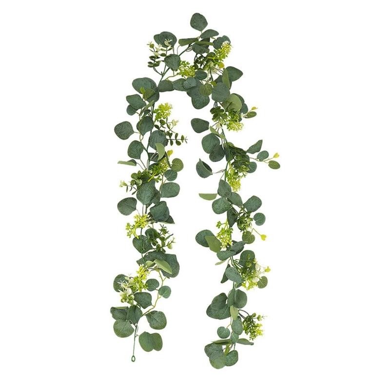 Realistic 180cm Eucalyptuses Vine Display Ornament Feature 60 Blooms Head Ideal For Party And Event Decoration