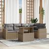 VidaXL Garden Lounge Set with Cushions 6 Pcs Beige Braided Resin 3267259