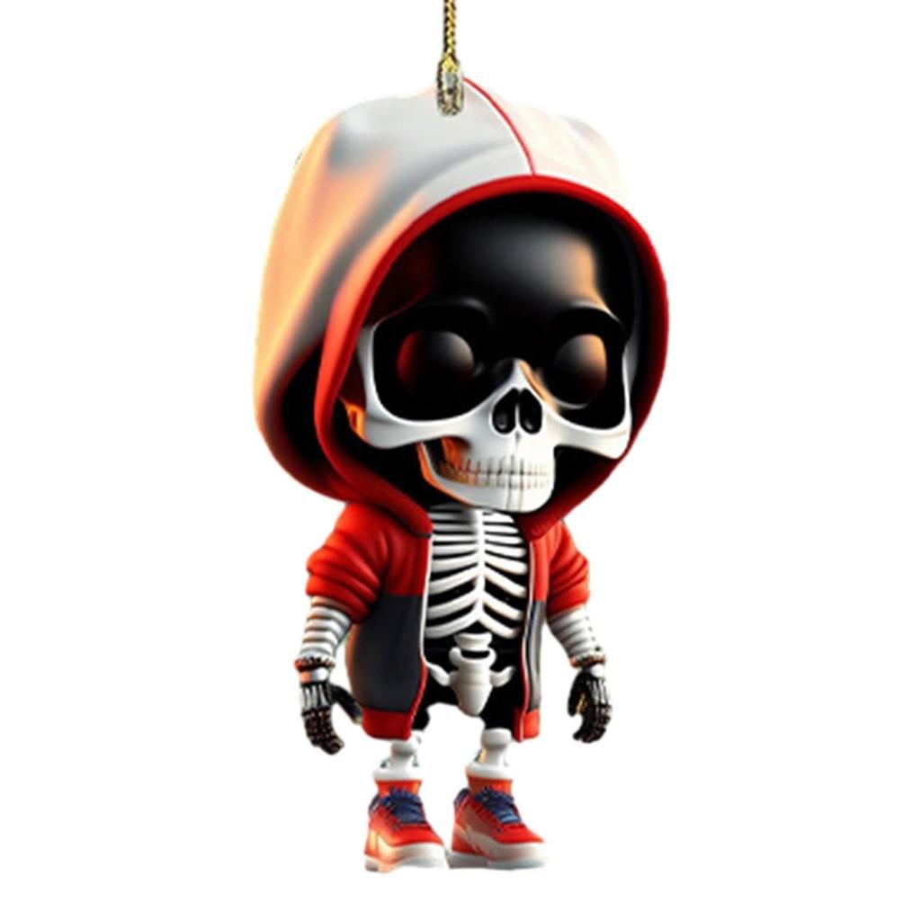 Horror Skull Pendant Decorative Charm Household Party Decoration Supplies for Children Girl Boys Festival Holiday Gift