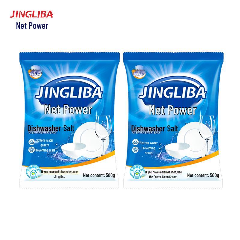 Dishwasher Detergent Set: Powder, Rinse Aid, Salt, Quick-Dissolve Formula for Stubborn Stains