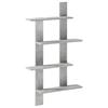 Wall Shelf Concrete Grey 61 X 13.5 X 105 Cm Engineered Wood