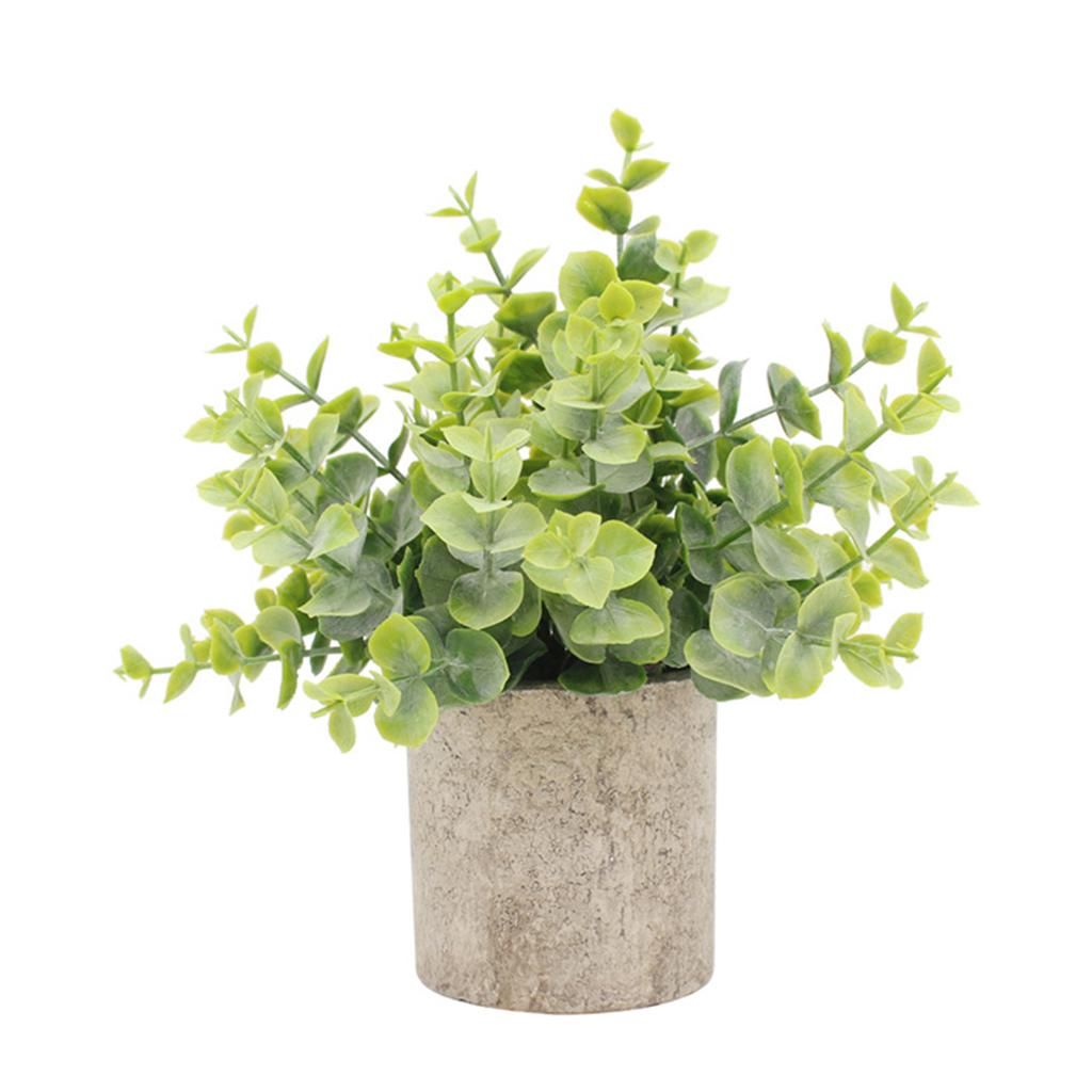 3pcs Potted Artificial Plant Fake Green Grass Leaves Artificial Simulation Plants Sets for Home