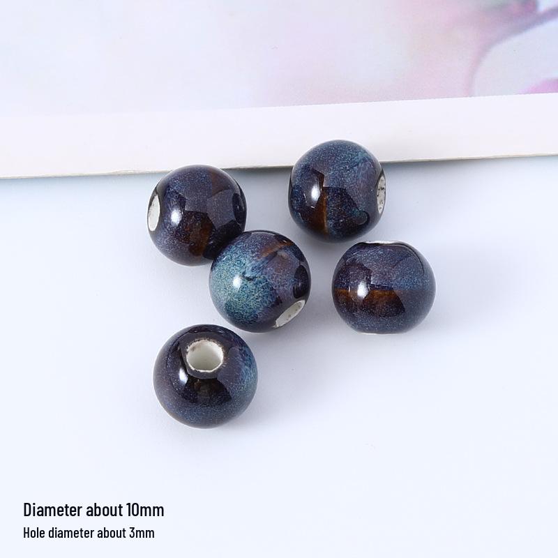 DIY Ceramic Jewelry Beads: 10mm Large Hole for Bracelet Making