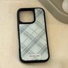 Suitable for vintage green plaid patterns16Apple17promax Phone case iphone15Epoxy anti-drop protection13Hard11Korean Style