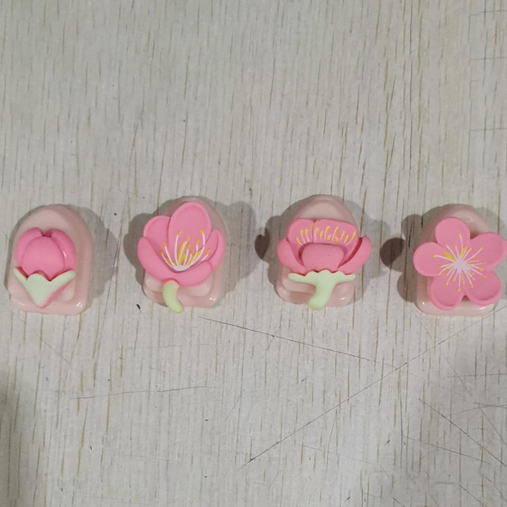 Peach Blossom Flower Car Small Hook Paste Style Car Hanging Hook Cartoon Car Hooks  Women Girl