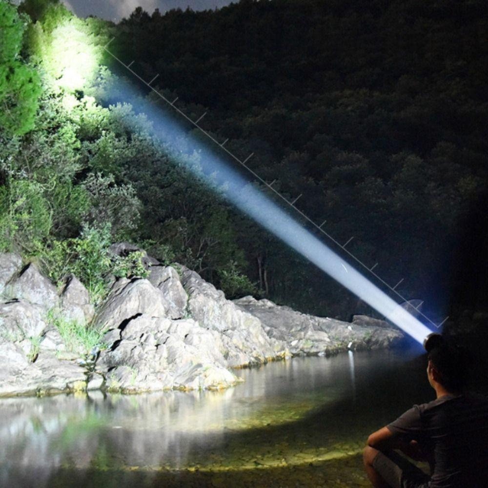Adjustable Multifunctional Headlamp USB Rechargeable Strong Light Flashlight  Outdoor Camping