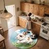 Rabbit in the Sky,Round Area Rug,Carpet Rug for Living Room Bedroom Sofa Playroom Decor,Non-slip Floor Mat