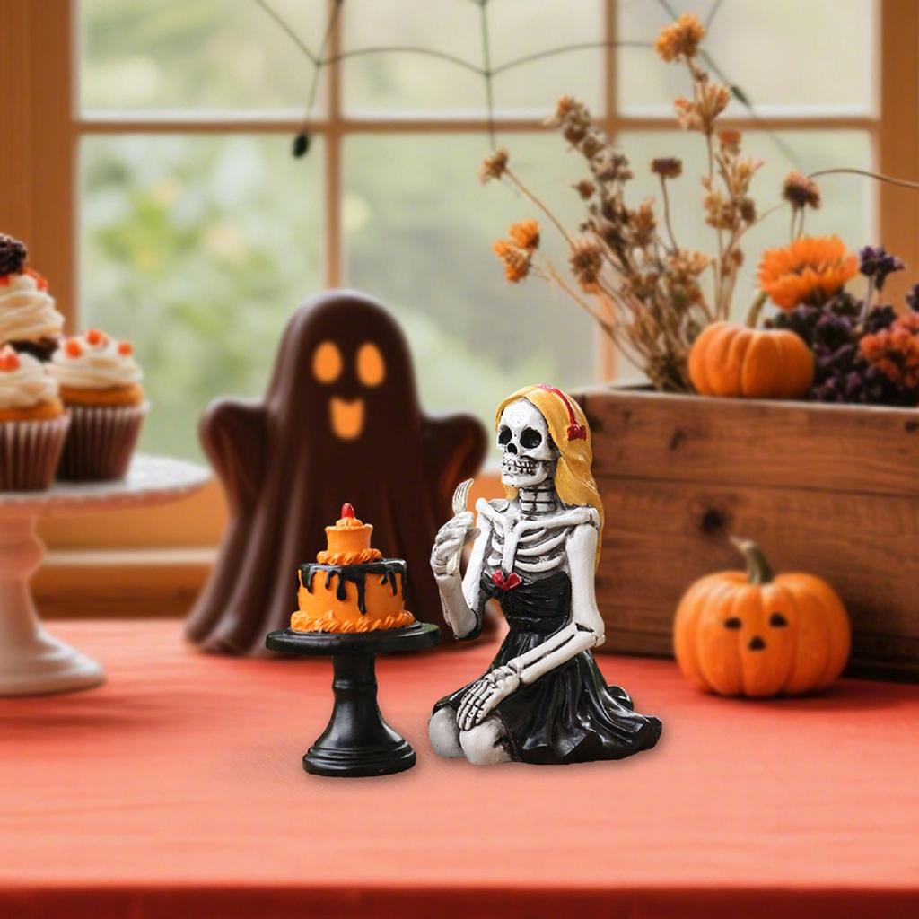 Halloween Skeleton Groom And Bride Resin Ornament Decoration