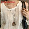 Bohemian Acorn Resin Necklace With Geometric Pendant For Women Summer Fashion