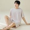Modal short-sleeved men's pajamas summer men's large-size boys can wear cotton and silk loungewear summer teenagers
