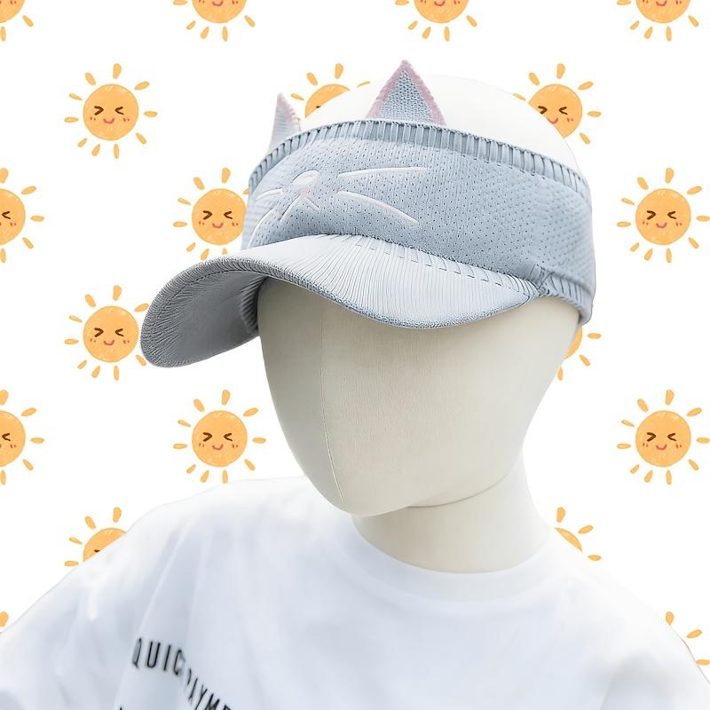 Spring/Summer Versatile Cute Cat Ear Design Sun Hat Visor Stylish, Casual,perfect Birthday Gift