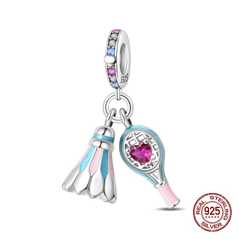 Original Charms Copper Summer Coconut Grove Holiday Charm Fits 3Mm Original Bracelet For Women Diy Jewelry Gifts New In