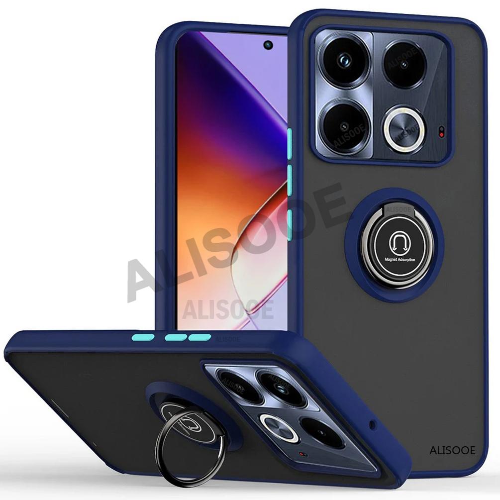 Armor Holder Funda for Infinix Note 40 Pro Plus 5G Case Armor Magnetic Stand Protection Cover for Infinix Note 40 Pro+ Plus Capa