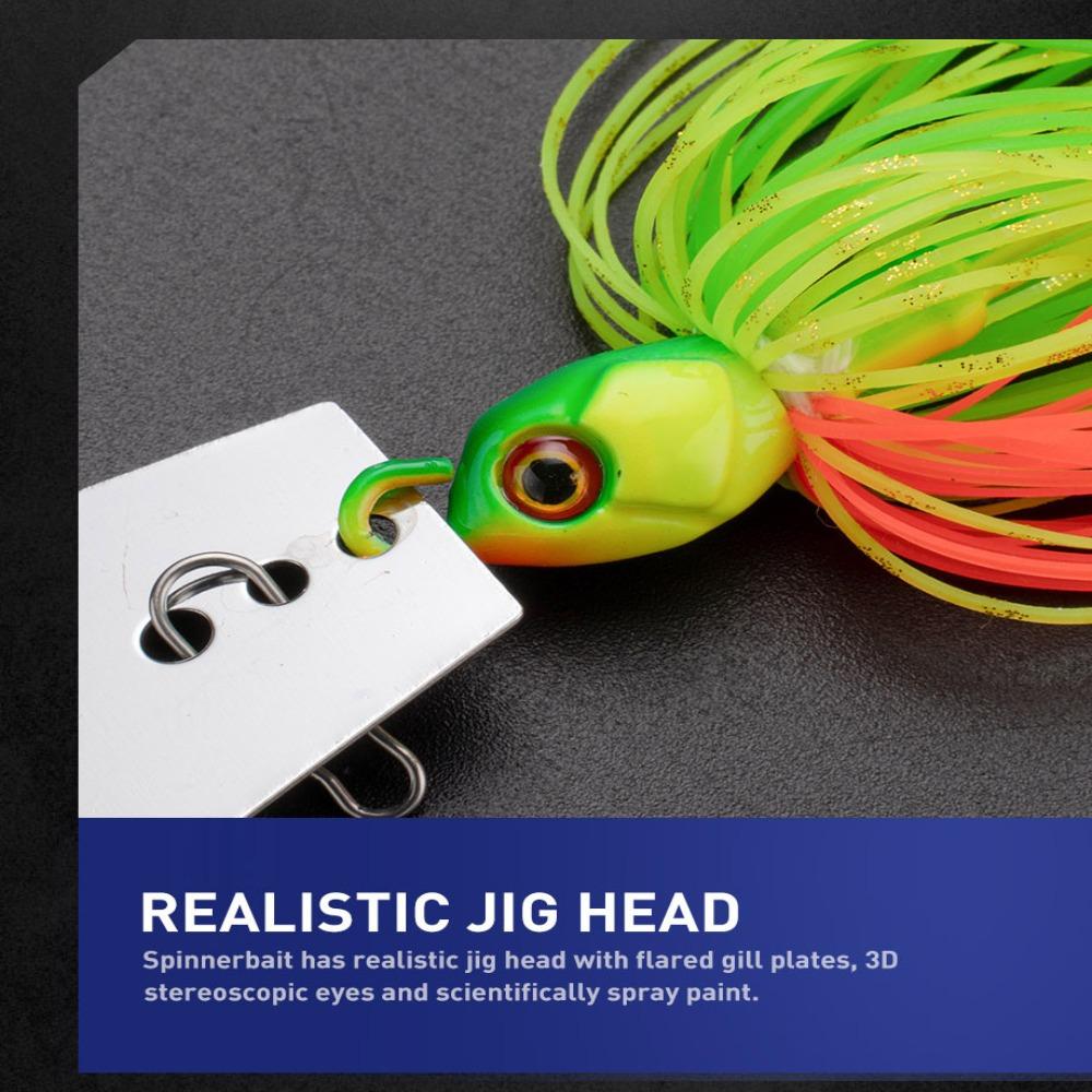 Soft Chatter Bait Spinner Bait Wobbler Weedless Fishing Lure  For Bass Pike Walleye Fish