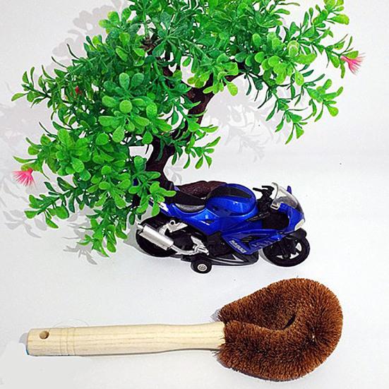 Hushållskök Naturlig Kokospalm Gryt- och Skålrengöringsborste med Trähantag