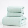 3-Piece Set: Soft, Absorbent Coral Fleece Towels - 2 Hand Towels + 1 Bath Towel, Easy to Wash and Dry