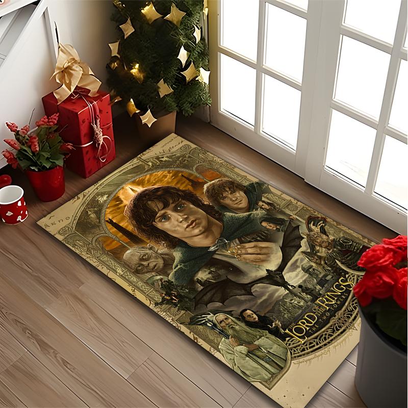 1pc Fantasy Fellowship Poster Printed Chair Rug for Home Office Use, Living Room Kitchen Game Room Area Carpet